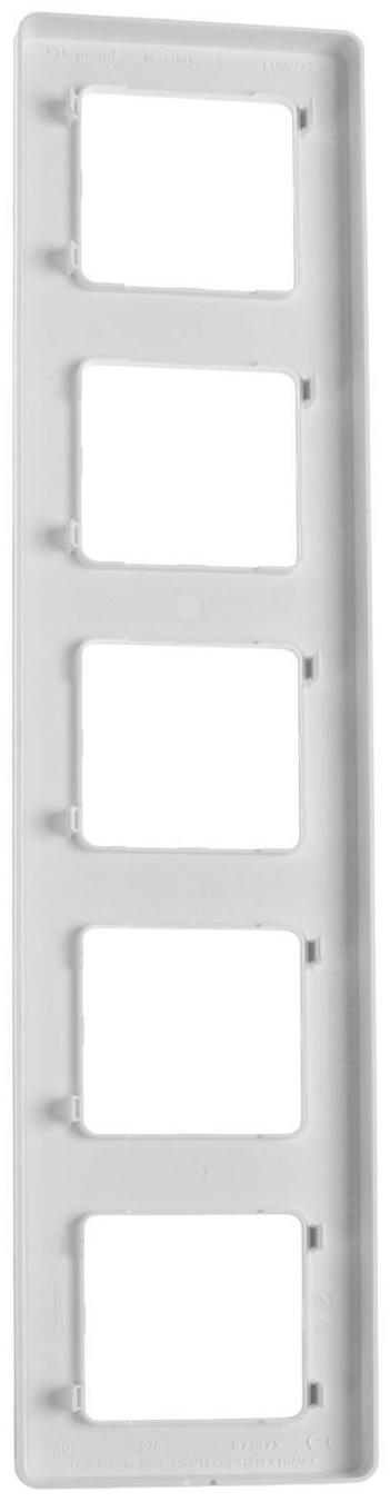 Рамка Legrand INSPIRIA, 5 пост, Белый