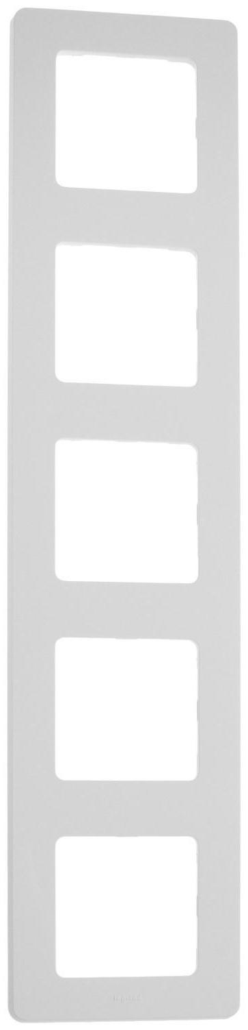 Рамка Legrand INSPIRIA, 5 пост, Белый
