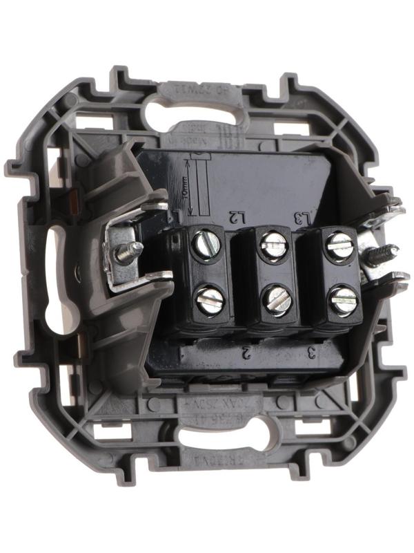 Выключатель трехклавишный Legrand INSPIRIA, 20 AX, 250 В, Слоновая кость