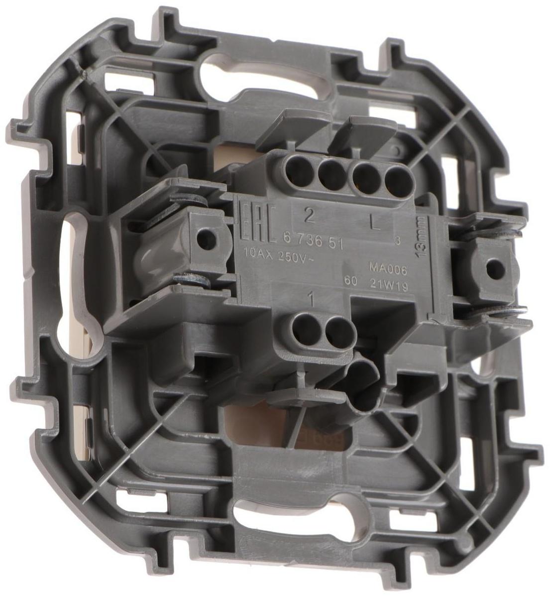 Переключатель Legrand INSPIRIA, одноклавишный, 10 AX, 250 В, Слоновая кость