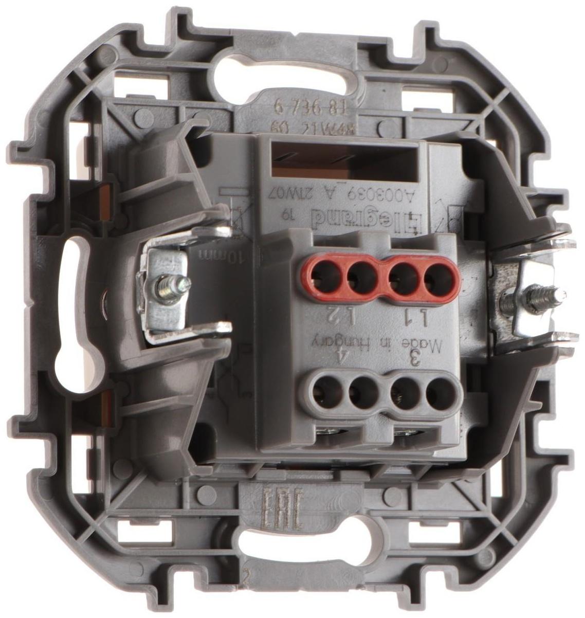 Переключатель Legrand INSPIRIA, промежуточный, винт.клеммы, 10 AX, 250 В, Слоновая кость