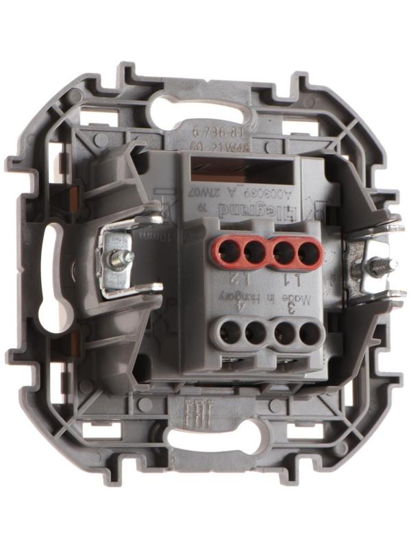 Переключатель Legrand INSPIRIA, промежуточный, винт.клеммы, 10 AX, 250 В, Слоновая кость