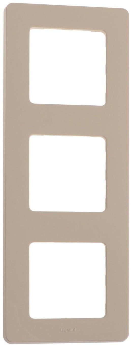 Рамка Legrand INSPIRIA, 3 пост, Слоновая кость