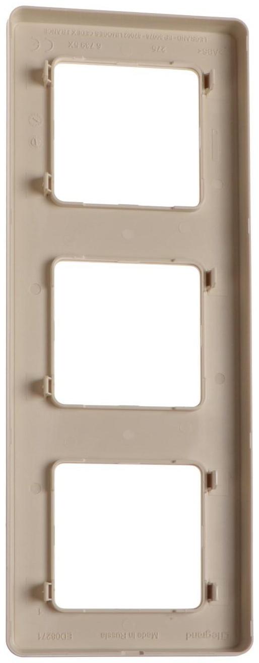 Рамка Legrand INSPIRIA, 3 пост, Слоновая кость