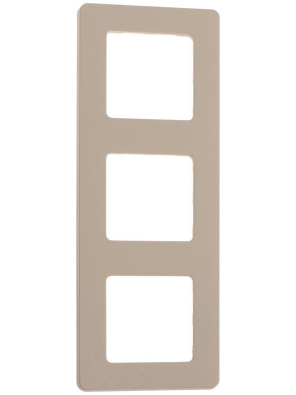 Рамка Legrand INSPIRIA, 3 пост, Слоновая кость