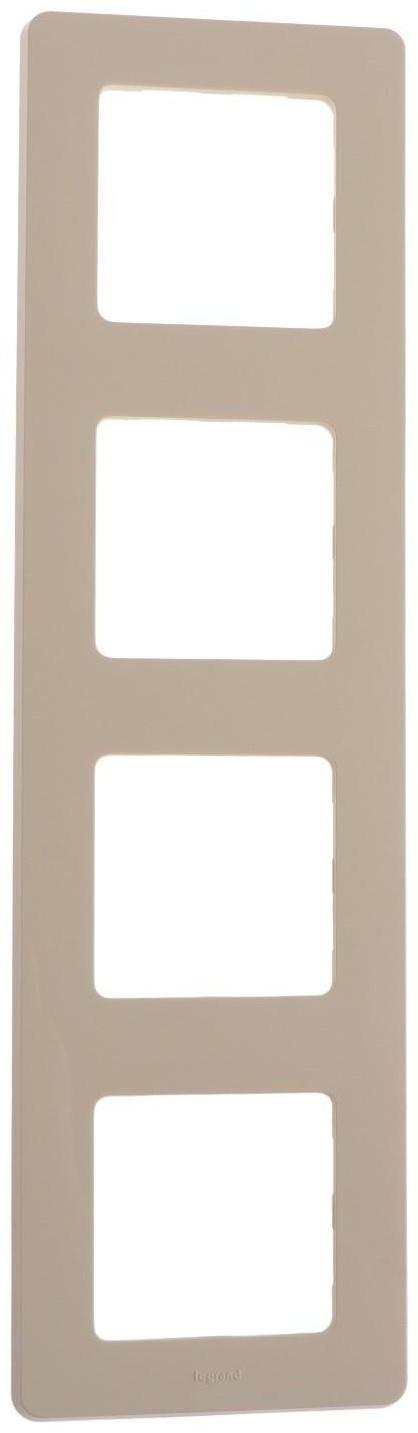 Рамка Legrand INSPIRIA, 4 пост, Слоновая кость
