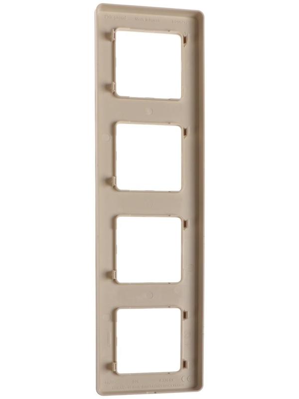 Рамка Legrand INSPIRIA, 4 пост, Слоновая кость
