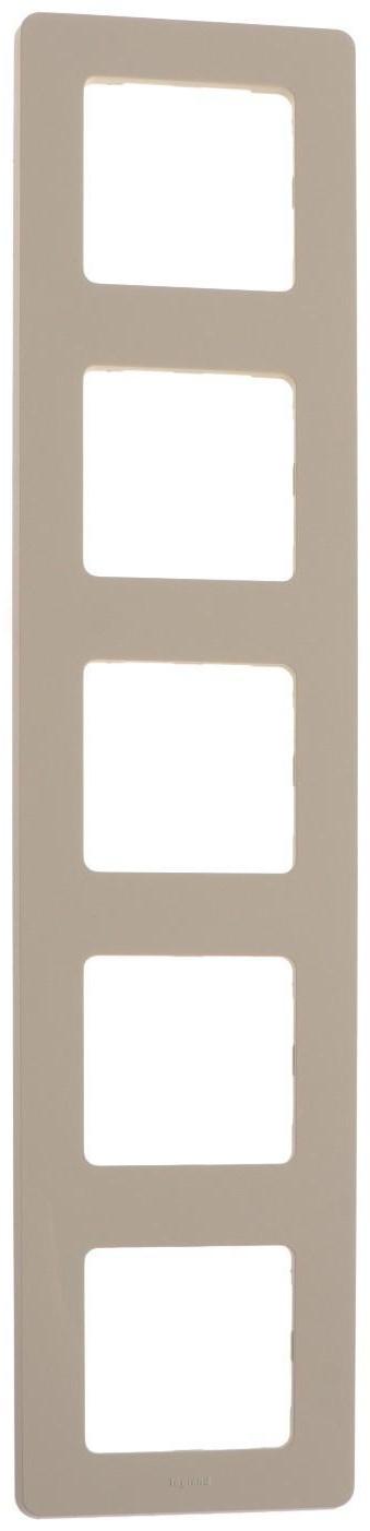 Рамка Legrand INSPIRIA, 5 пост, Слоновая кость