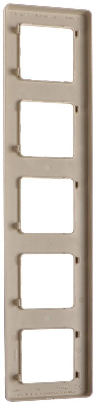 Рамка Legrand INSPIRIA, 5 пост, Слоновая кость