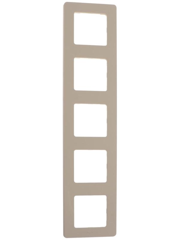 Рамка Legrand INSPIRIA, 5 пост, Слоновая кость