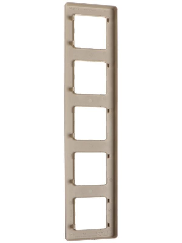 Рамка Legrand INSPIRIA, 5 пост, Слоновая кость