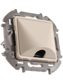 Вывод кабеля Legrand INSPIRIA, с зажимом для крепления, Слоновая кость