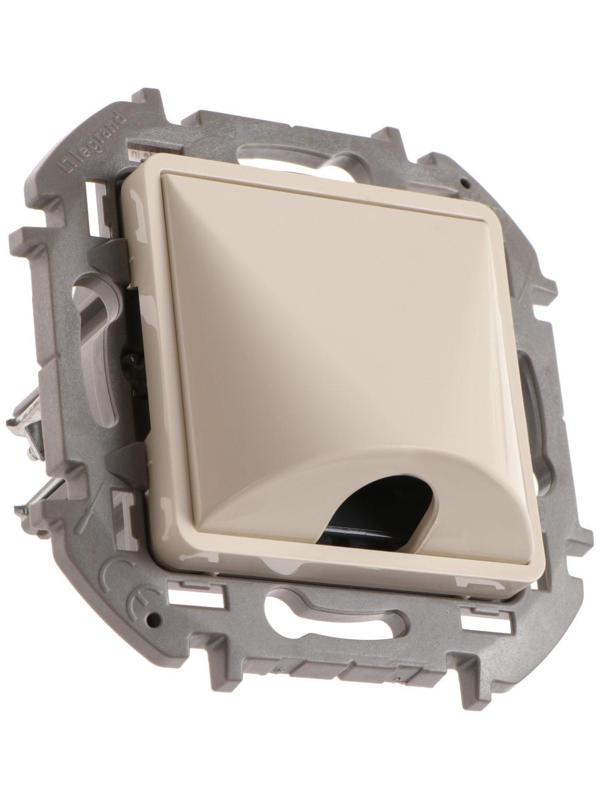 Вывод кабеля Legrand INSPIRIA, с зажимом для крепления, Слоновая кость