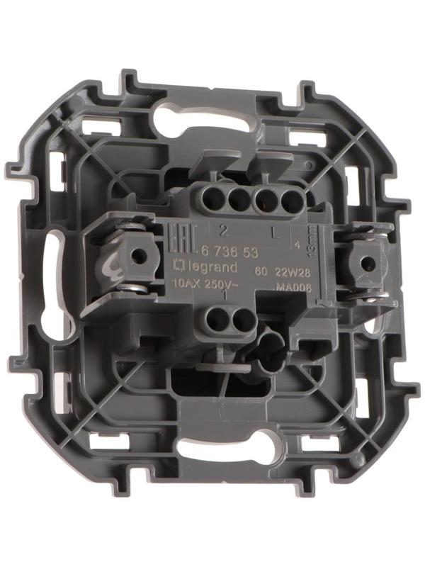 Переключатель одноклавишный Legrand INSPIRIA, 10 AX, 250 В, Антрацит