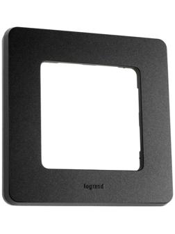 Рамка Legrand INSPIRIA, 1 пост, Антрацит