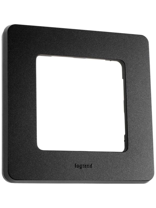 Рамка Legrand INSPIRIA, 1 пост, Антрацит