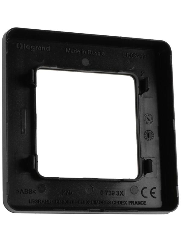 Рамка Legrand INSPIRIA, 1 пост, Антрацит