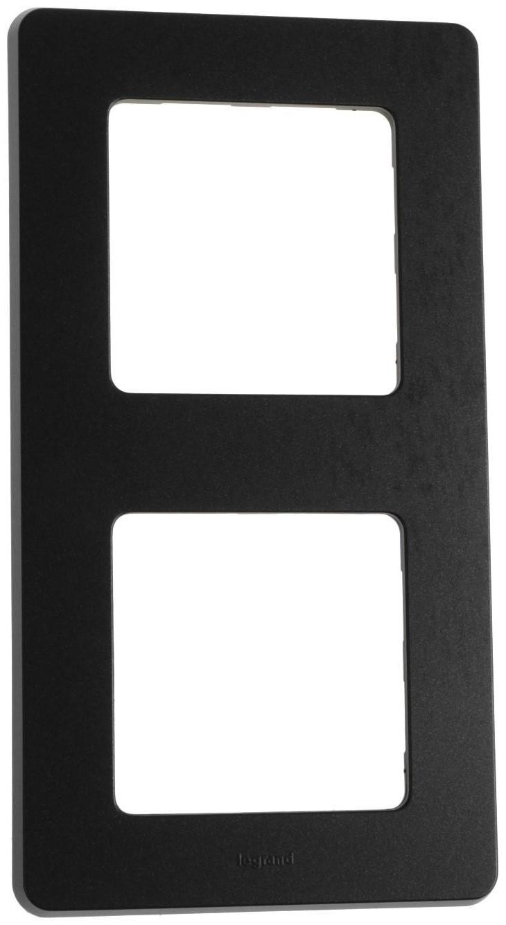 Рамка Legrand INSPIRIA, 2 пост, Антрацит
