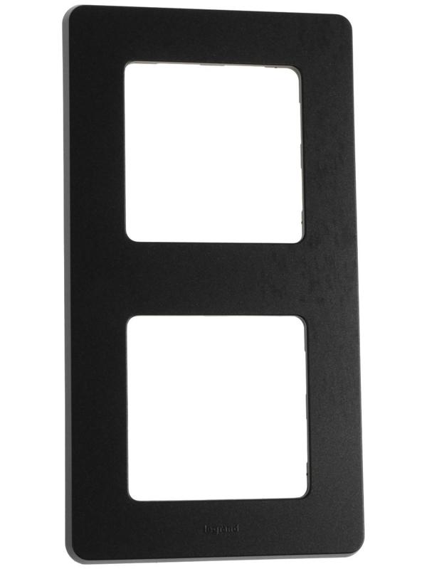 Рамка Legrand INSPIRIA, 2 пост, Антрацит