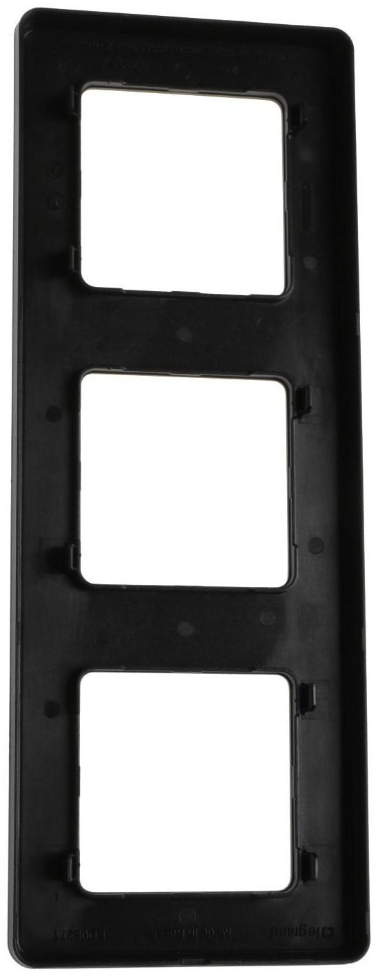 Рамка Legrand INSPIRIA, 3 пост, Антрацит