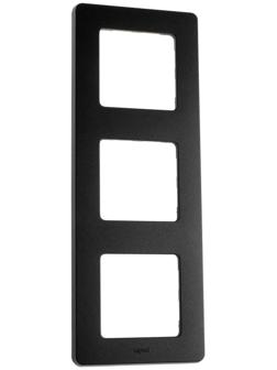 Рамка Legrand INSPIRIA, 3 пост, Антрацит