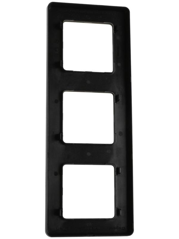 Рамка Legrand INSPIRIA, 3 пост, Антрацит