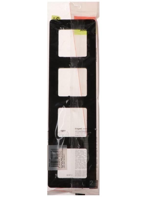 Рамка Legrand INSPIRIA, 4 пост, Антрацит