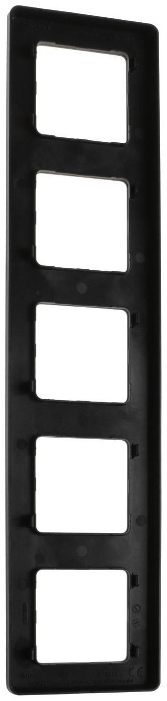 Рамка Legrand INSPIRIA, 5 пост, Антрацит