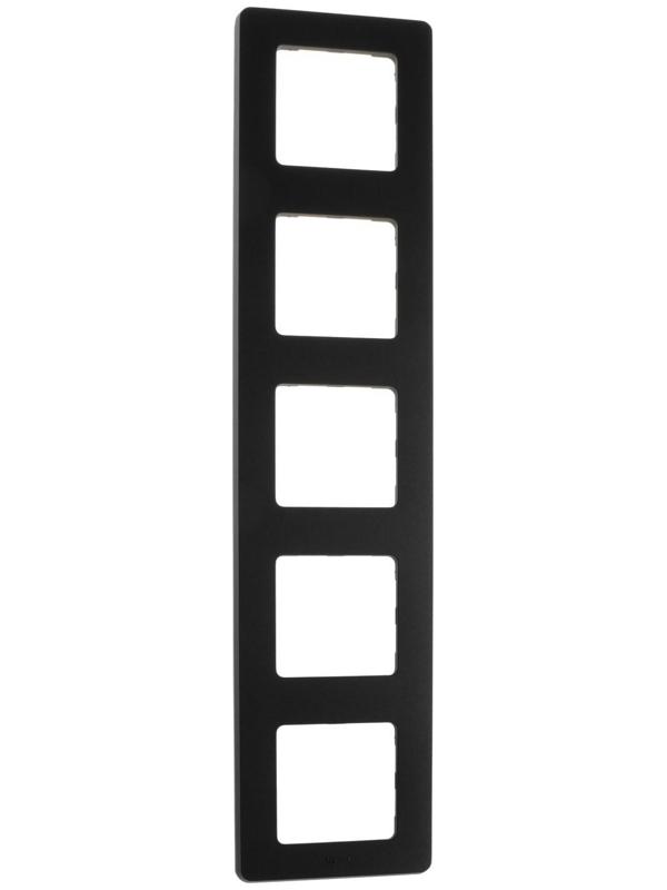 Рамка Legrand INSPIRIA, 5 пост, Антрацит