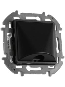 Вывод кабеля Legrand INSPIRIA, с зажимом для крепления, Антрацит