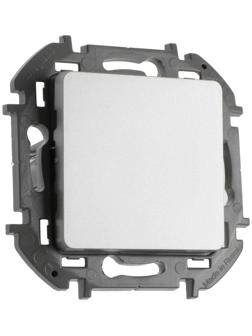 Переключатель одноклавишный Legrand INSPIRIA, 10 AX, 250 В, Алюминий