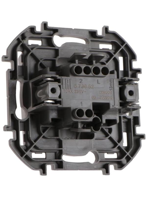 Переключатель одноклавишный Legrand INSPIRIA, 10 AX, 250 В, Алюминий