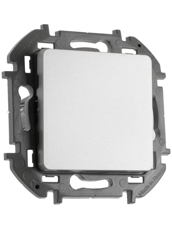 Переключатель одноклавишный Legrand INSPIRIA, 10 AX, 250 В, Алюминий