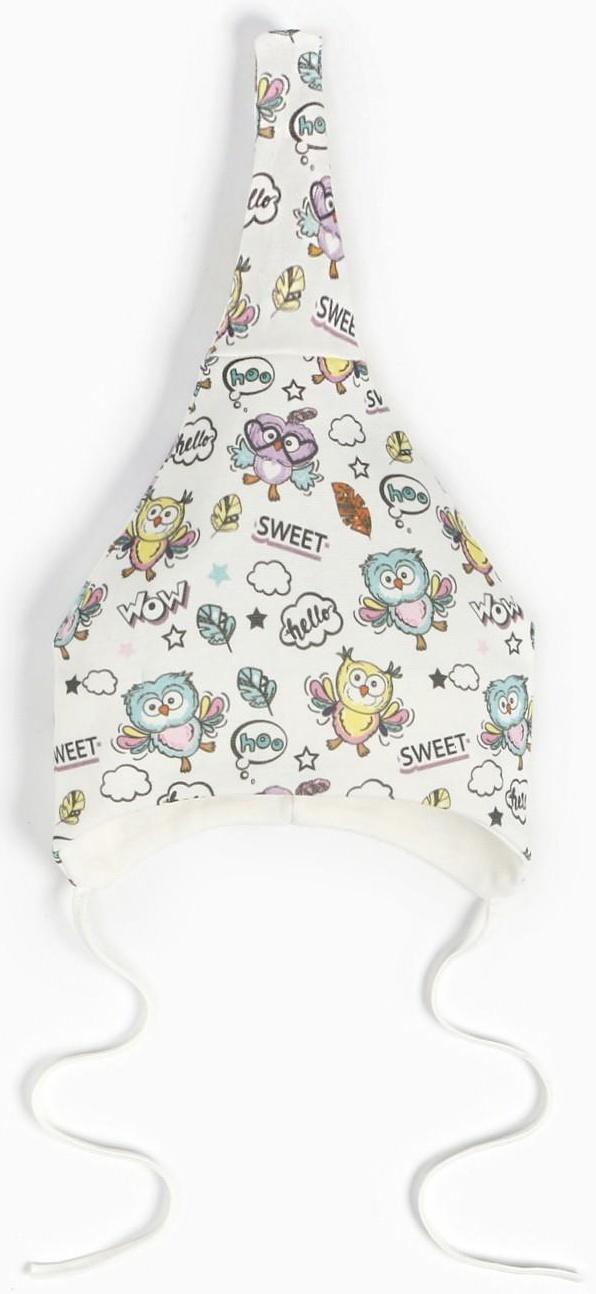 Шапочка для девочки, цвет молочный, размер 42-44