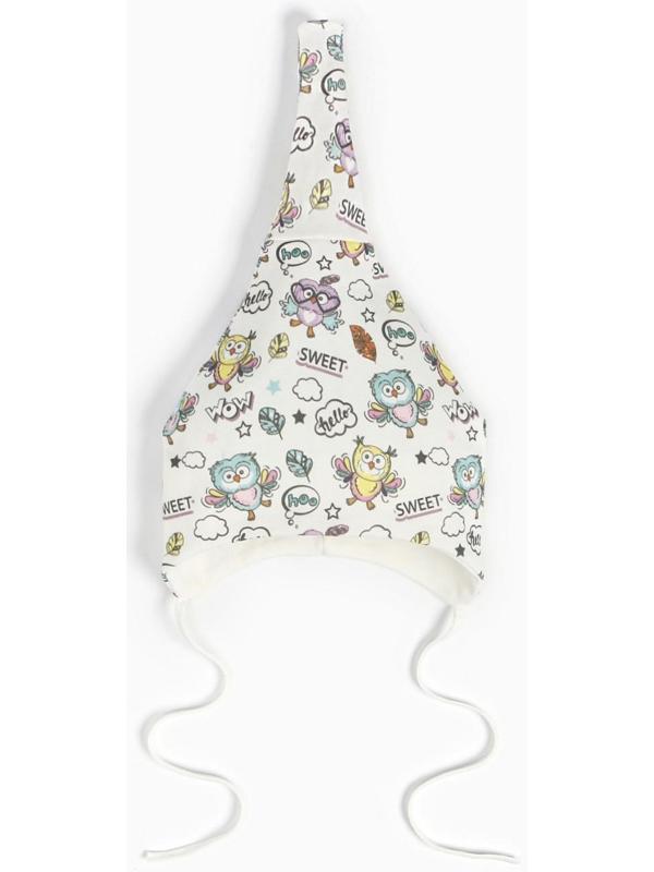 Шапочка для девочки, цвет молочный, размер 42-44