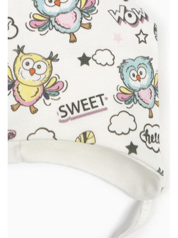 Шапочка для девочки, цвет молочный, размер 42-44