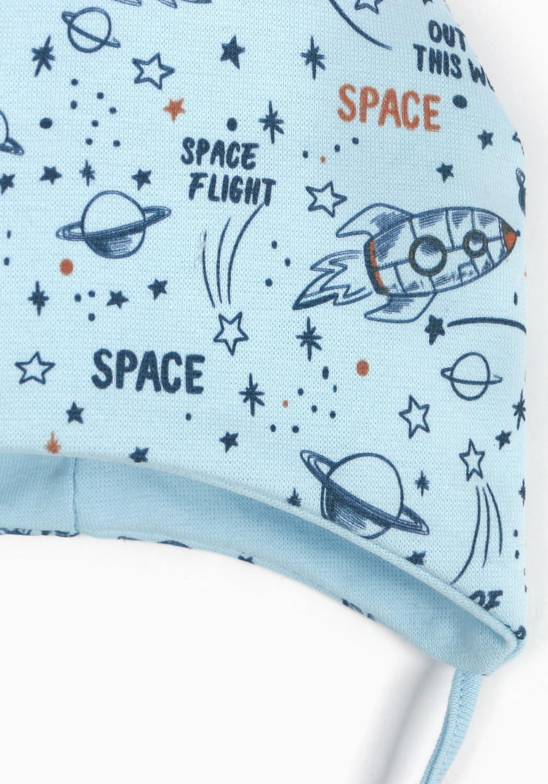 Шапочка для мальчика, цвет голубой, размер 46-48