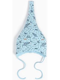 Шапочка для мальчика, цвет голубой, размер 46-48