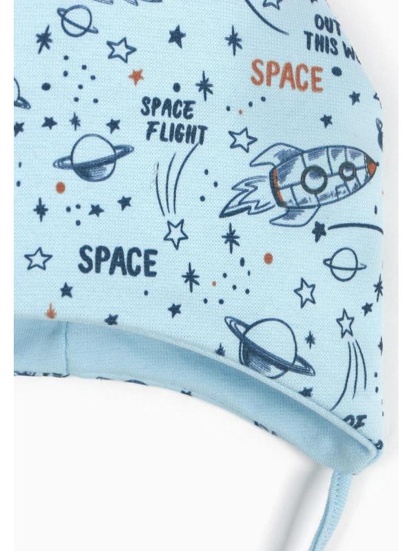 Шапочка для мальчика, цвет голубой, размер 46-48