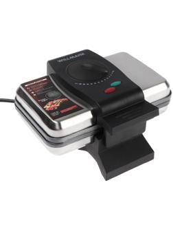 Вафельница электрическая WILLMARK WM-105V, 1000 Вт, венские, антипригарное покрытие, чёрная