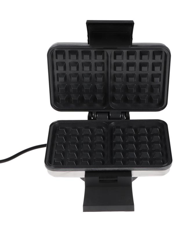 Вафельница электрическая WILLMARK WM-105V, 1000 Вт, венские, антипригарное покрытие, чёрная