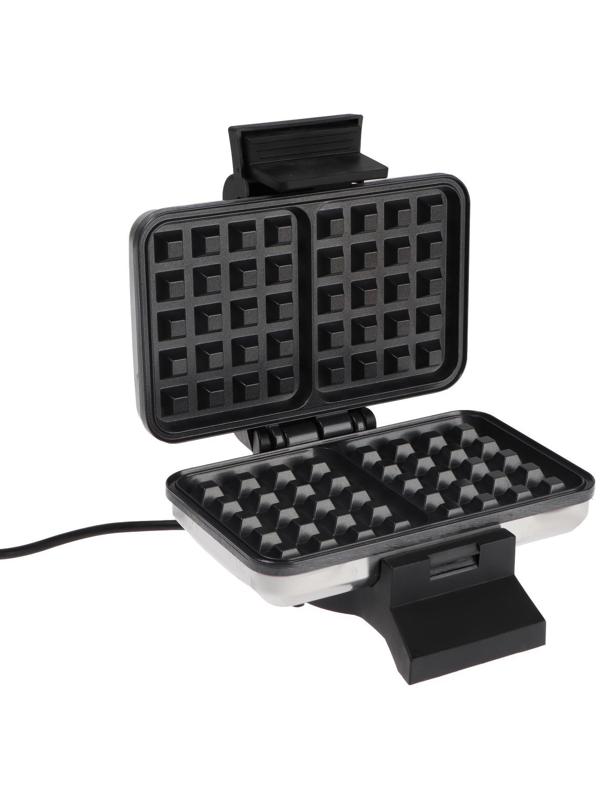 Вафельница электрическая WILLMARK WM-105V, 1000 Вт, венские, антипригарное покрытие, чёрная