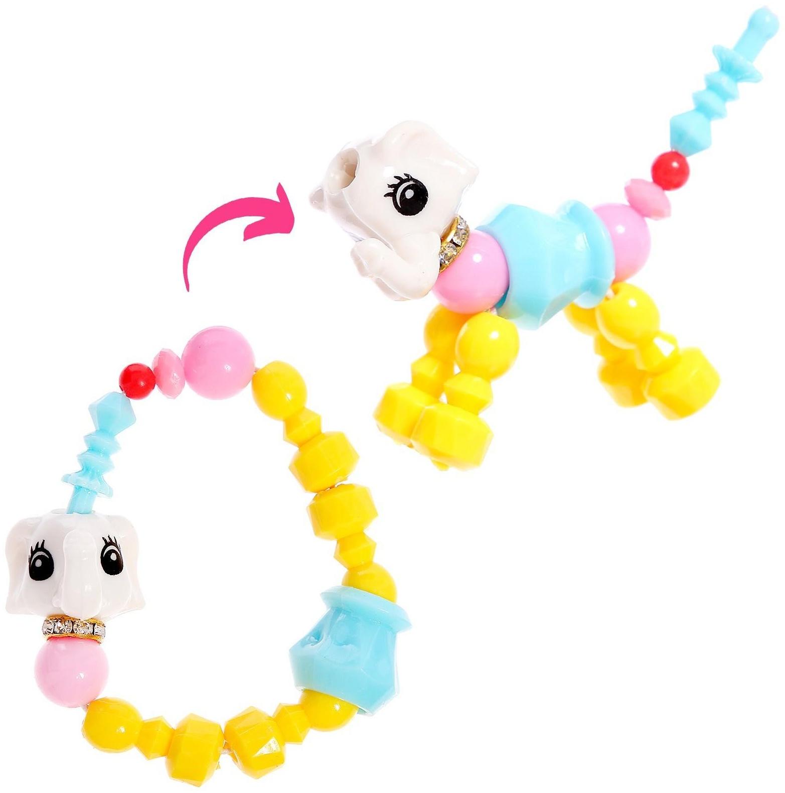 Игрушка-браслет «Фанни петс» с наклейками, слоник