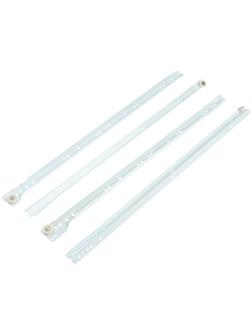 Роликовые направляющие ТУНДРА, L=550 мм, толщина 0,8 мм, белые, 2 шт.