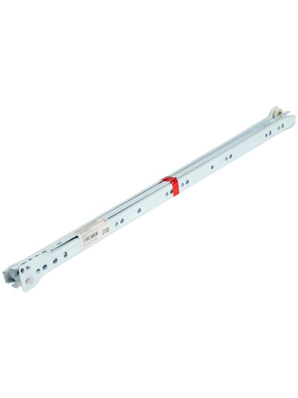 Роликовые направляющие ТУНДРА, L=550 мм, толщина 0,8 мм, белые, 2 шт.