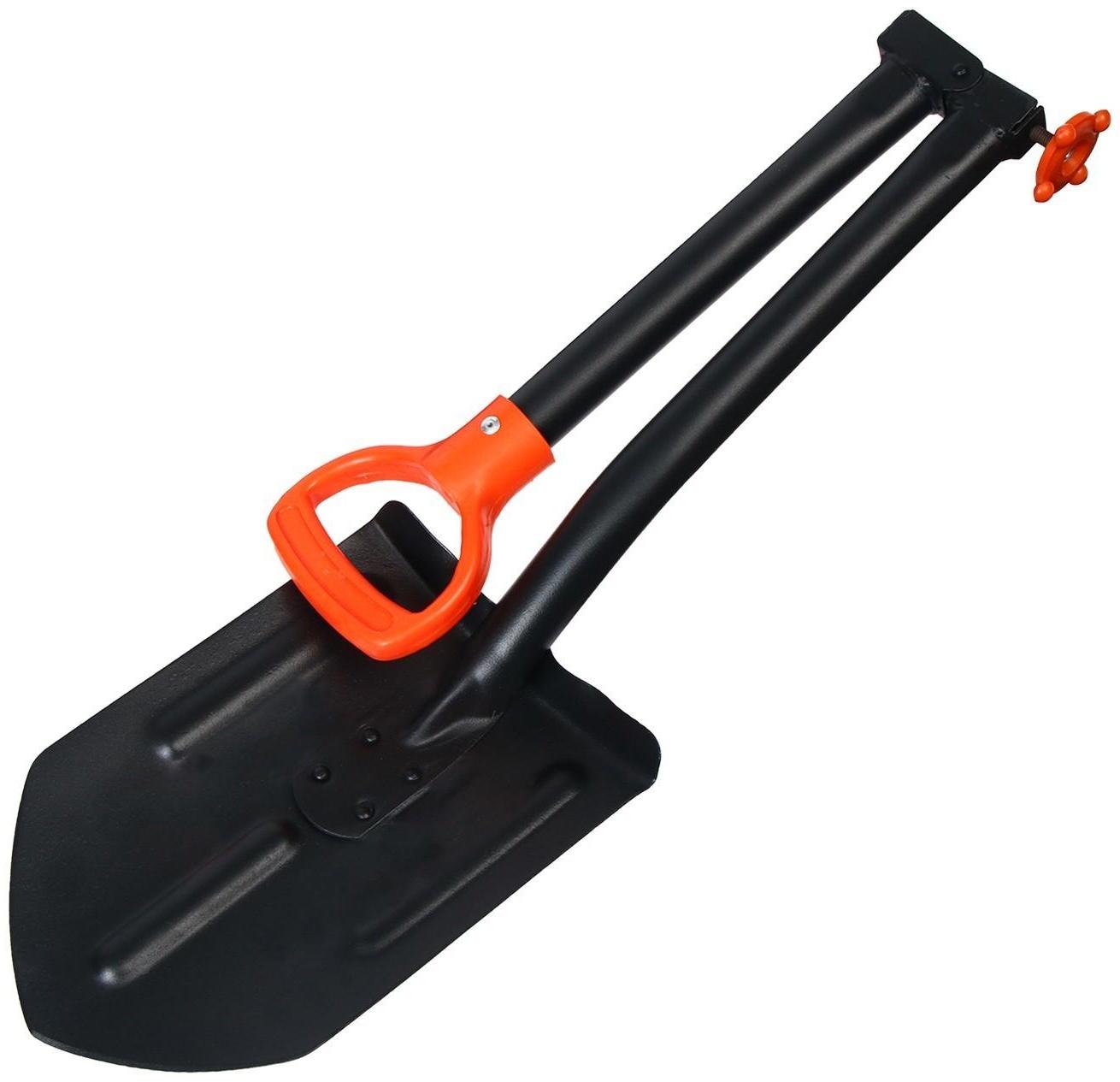 Лопата автомобильная, складной черенок, с ручкой, в чехле