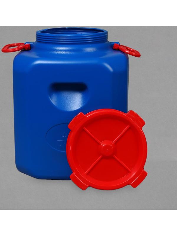 Фляга-бочка пищевая, 40 л, горловина 19,5 см, синяя