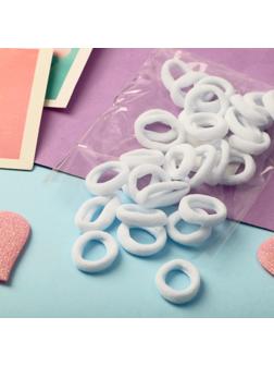 Резинка для волос «Выбражулька» (набор 30+-1 шт) d-1,4 см ассорти, белый