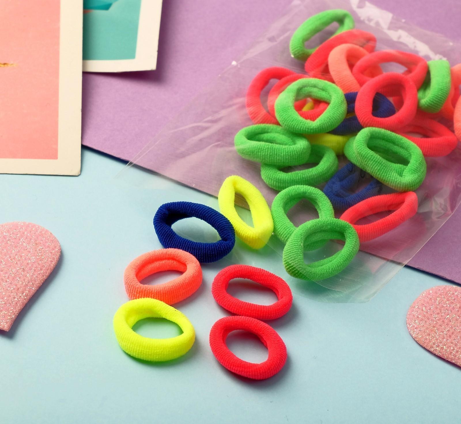 Резинка для волос «Выбражулька» (набор 30+-1 шт) d-1,4 см ассорти, микс яркий