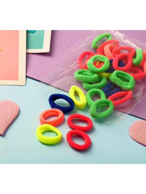 Резинка для волос «Выбражулька» (набор 30+-1 шт) d-1,4 см ассорти, микс яркий